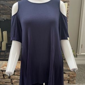 Simply southern High Low Tunic Top Size Small Navy